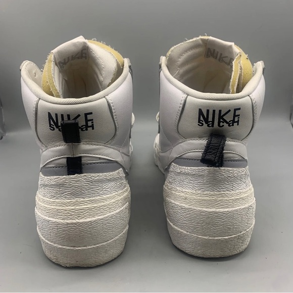 Nike Blazer Mid x Sacai White Grey 2019 Mens Size 14 - Picture 4 of 7